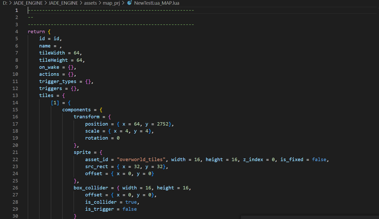 Lua Table Example